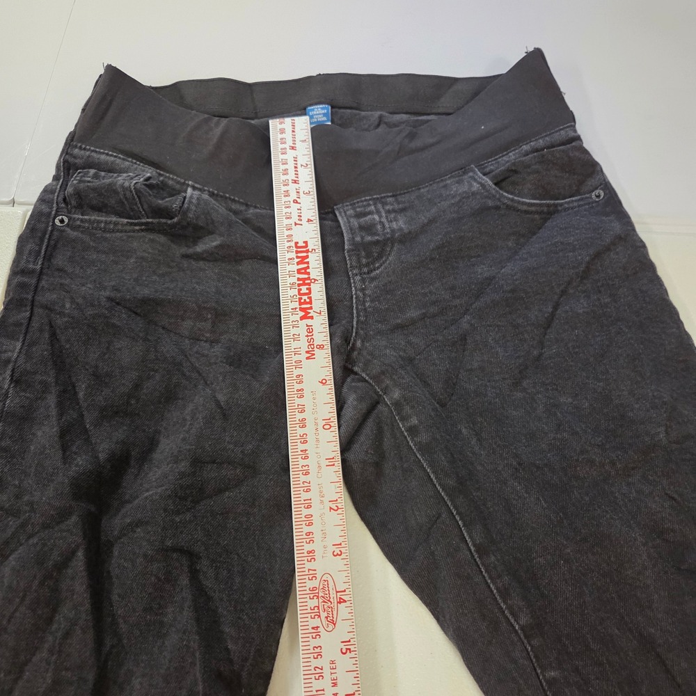 Old Navy Maternity OG Straight Jeans Black Low Panel Stretch Denim Size 8 - Picture 3 of 6